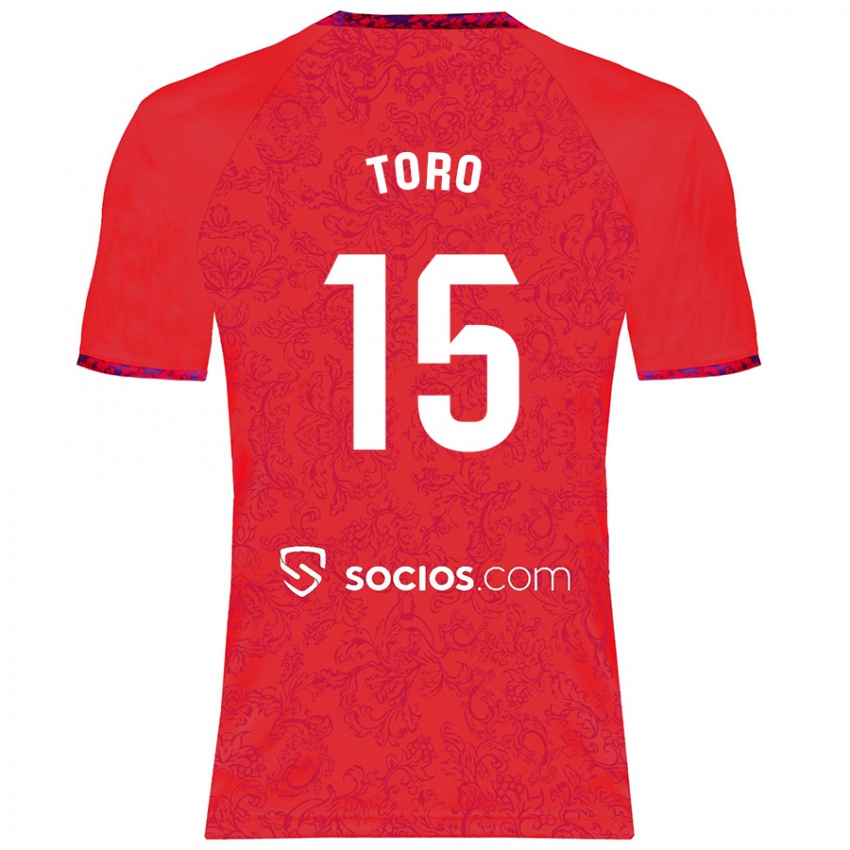 Donna Maglia Juanan Toro #15 Rosso Kit Gara Away 2024/25 Maglietta