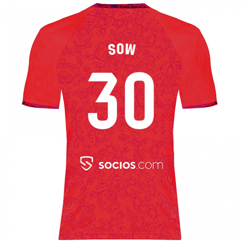 Donna Maglia Ibrahima Sow #30 Rosso Kit Gara Away 2024/25 Maglietta