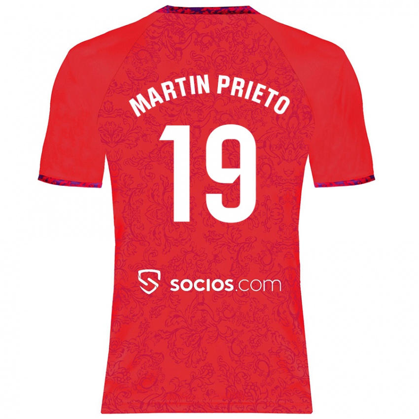 Donna Maglia Cristina Martín-Prieto Gutiérrez #19 Rosso Kit Gara Away 2024/25 Maglietta