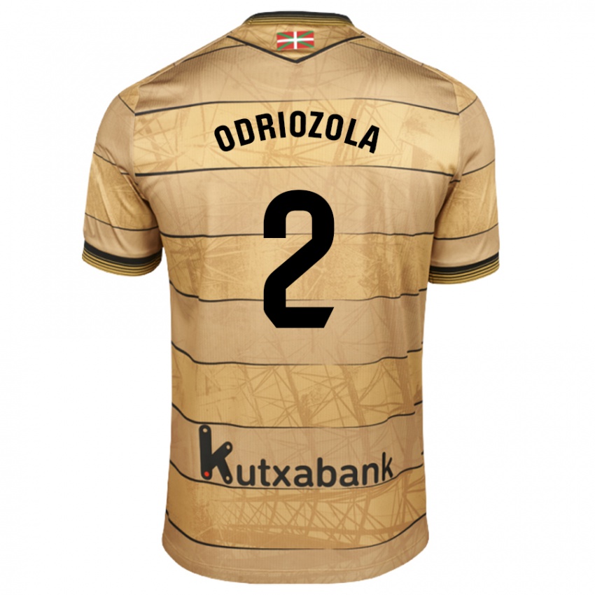 Donna Maglia Alvaro Odriozola #2 Marrone Kit Gara Away 2024/25 Maglietta