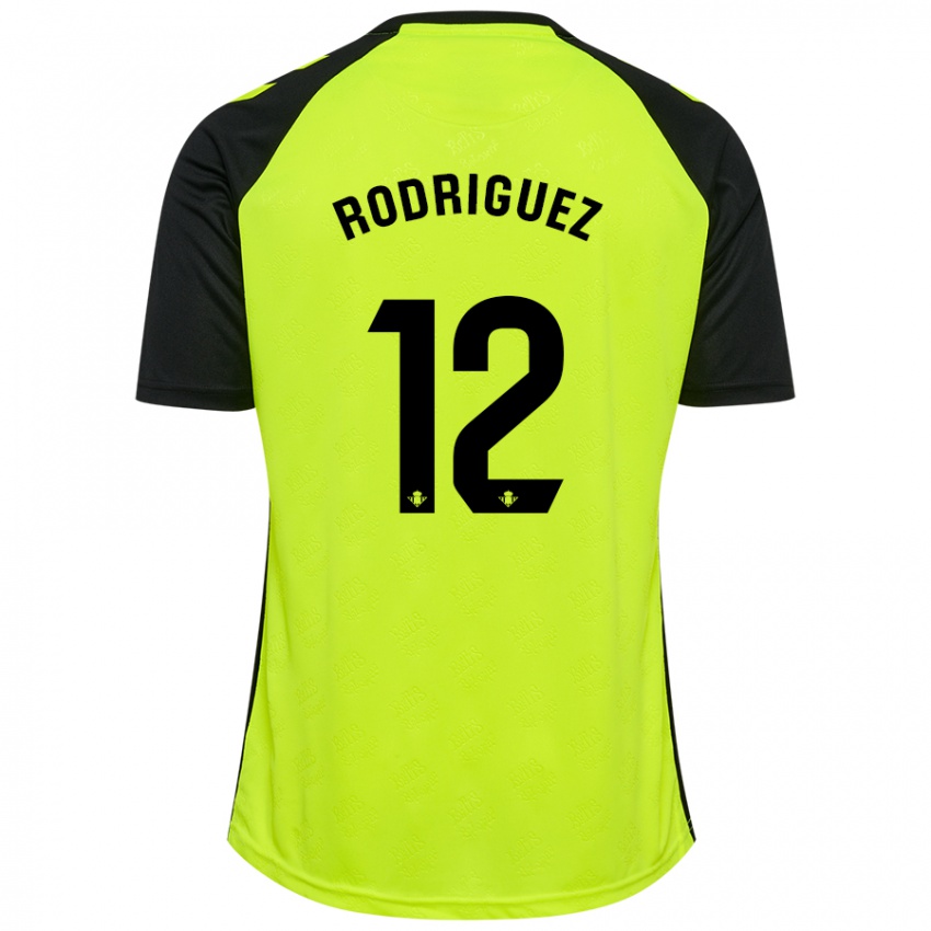 Donna Maglia Ricardo Rodríguez #12 Giallo Fluorescente Nero Kit Gara Away 2024/25 Maglietta