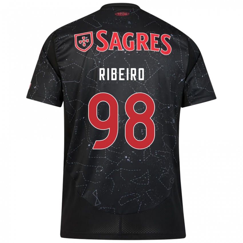 Donna Maglia Ricardo Ribeiro #98 Nero Rosso Kit Gara Away 2024/25 Maglietta