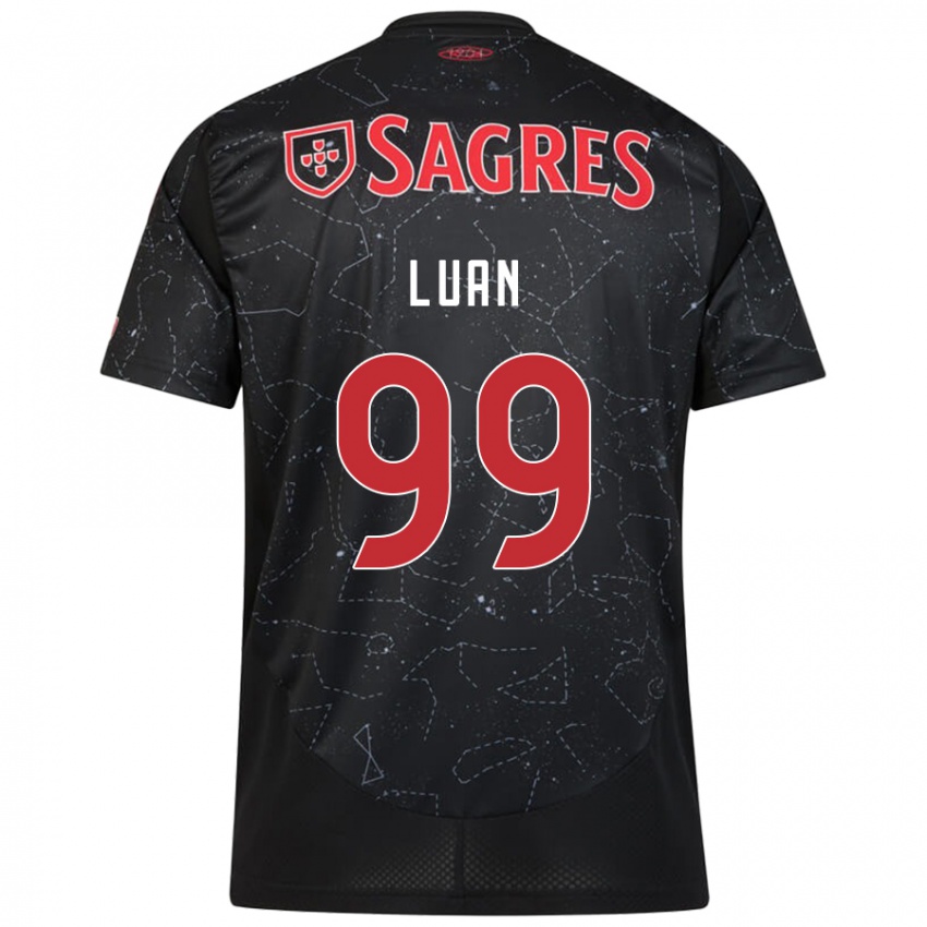 Donna Maglia Luan #99 Nero Rosso Kit Gara Away 2024/25 Maglietta