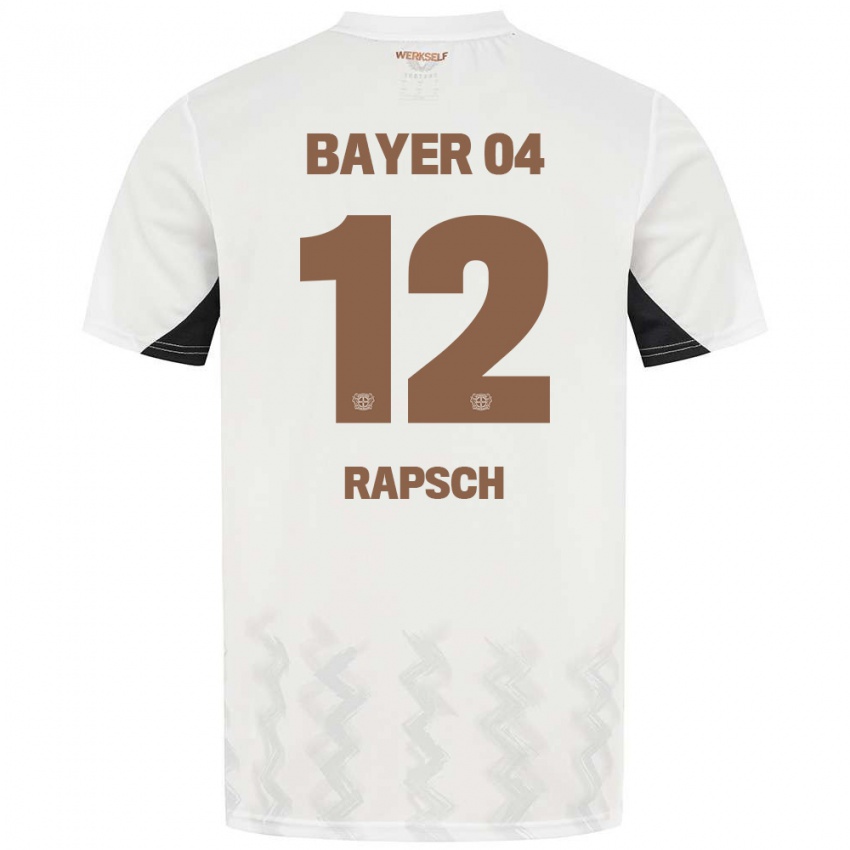 Donna Maglia Simeon Rapsch #12 Bianco Nero Kit Gara Away 2024/25 Maglietta