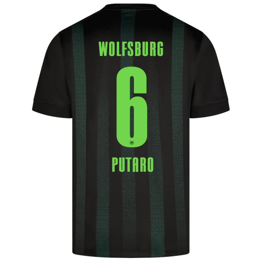 Donna Maglia Luca Putaro #6 Verde Scuro Kit Gara Away 2024/25 Maglietta