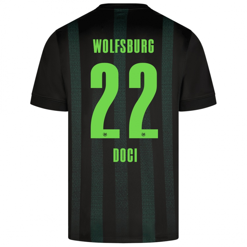 Donna Maglia Adrian Doci #22 Verde Scuro Kit Gara Away 2024/25 Maglietta