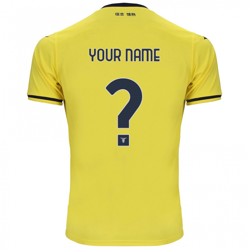 Donna Maglia Il Tuo Nome #0 Giallo Kit Gara Away 2024/25 Maglietta