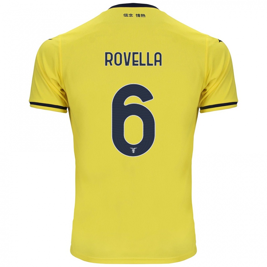 Donna Maglia Nicolo Rovella #6 Giallo Kit Gara Away 2024/25 Maglietta