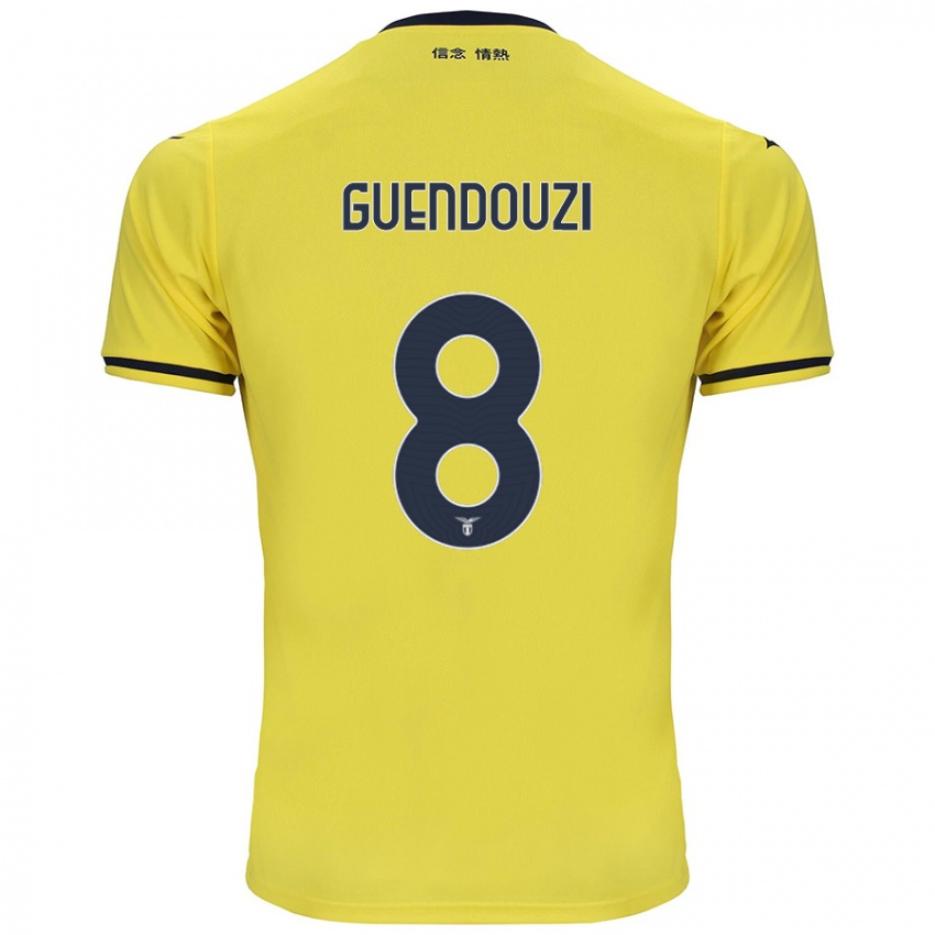 Donna Maglia Matteo Guendouzi #8 Giallo Kit Gara Away 2024/25 Maglietta