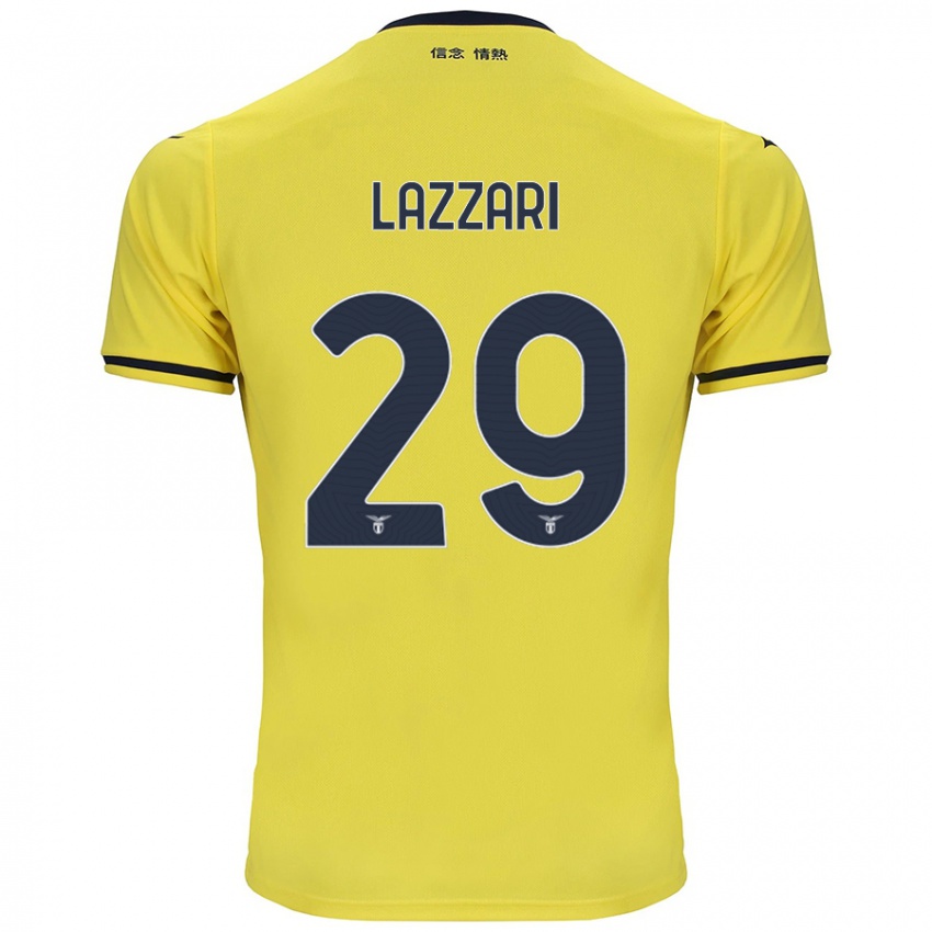 Donna Maglia Manuel Lazzari #29 Giallo Kit Gara Away 2024/25 Maglietta