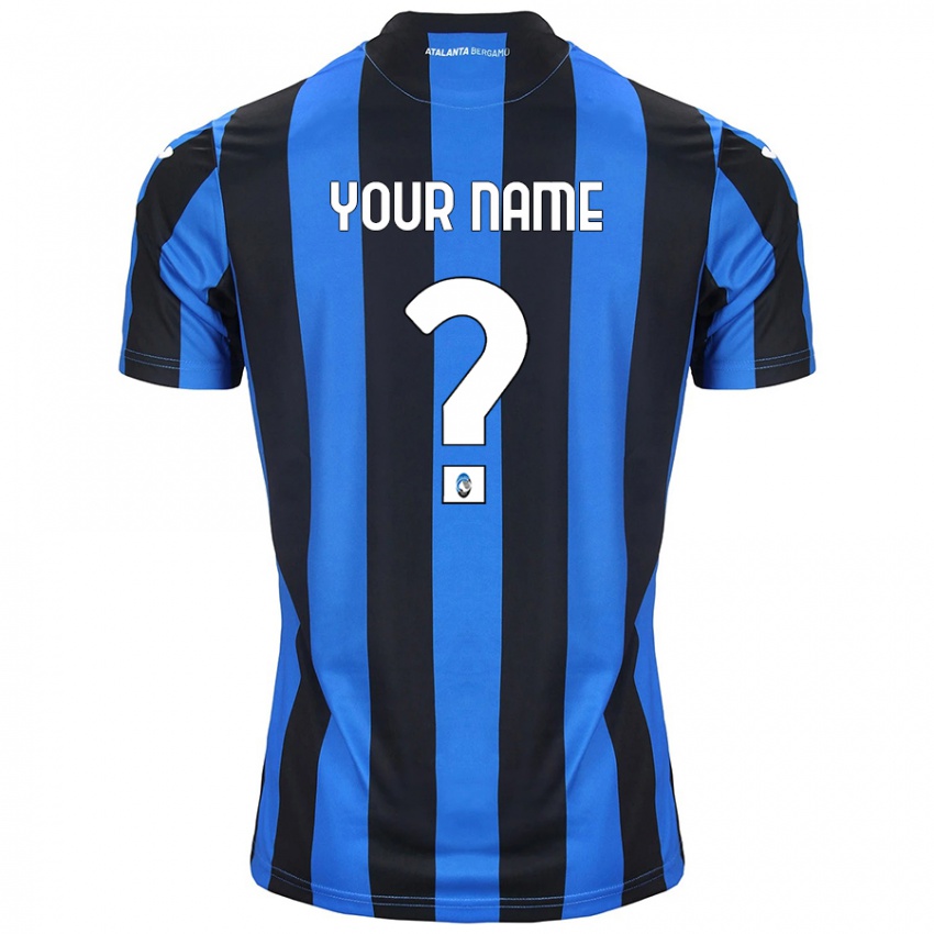 Bambino Maglia Il Tuo Nome #0 Blu Nero Kit Gara Home 2024/25 Maglietta