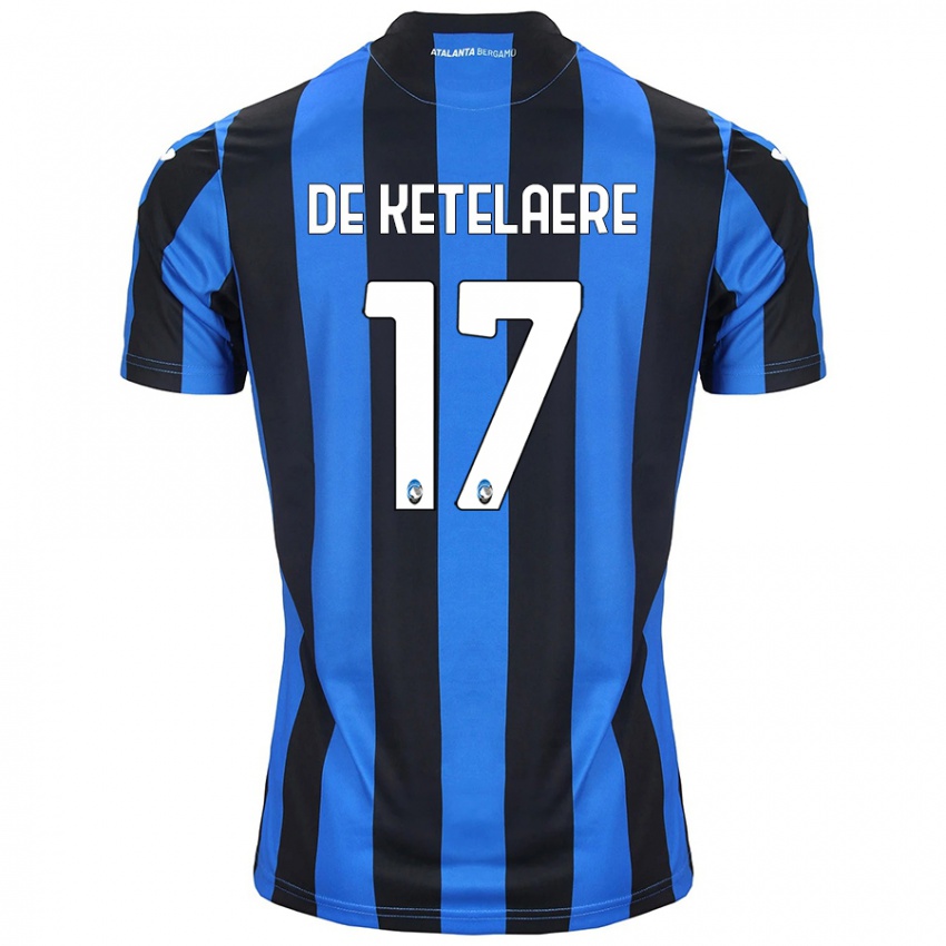 Bambino Maglia Charles De Ketelaere #17 Blu Nero Kit Gara Home 2024/25 Maglietta