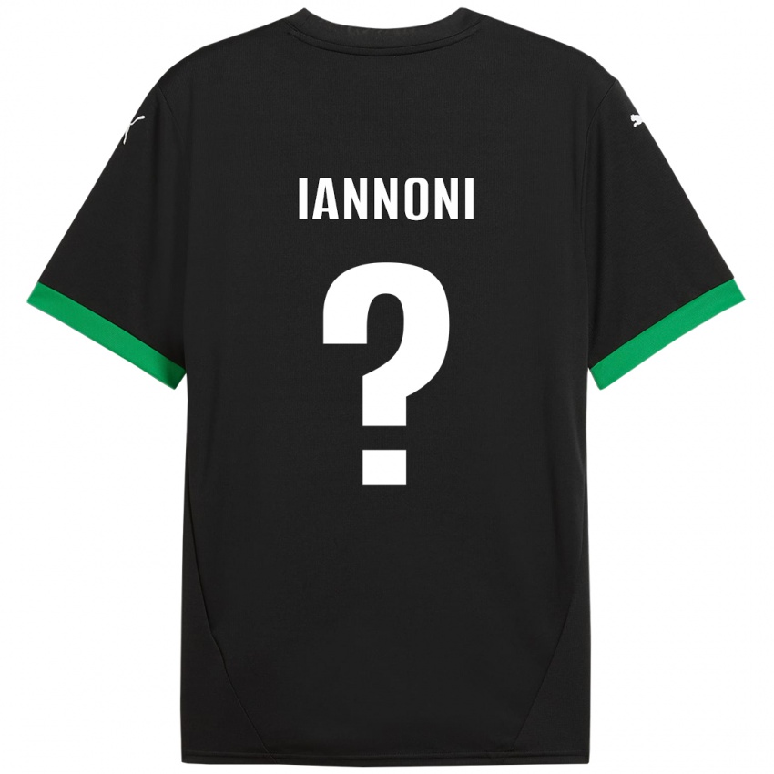 Bambino Maglia Edoardo Iannoni #0 Nero Verde Scuro Kit Gara Home 2024/25 Maglietta