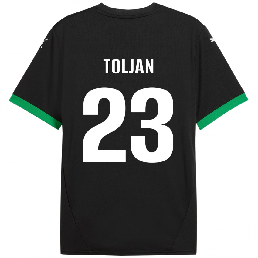 Bambino Maglia Jeremy Toljan #23 Nero Verde Scuro Kit Gara Home 2024/25 Maglietta