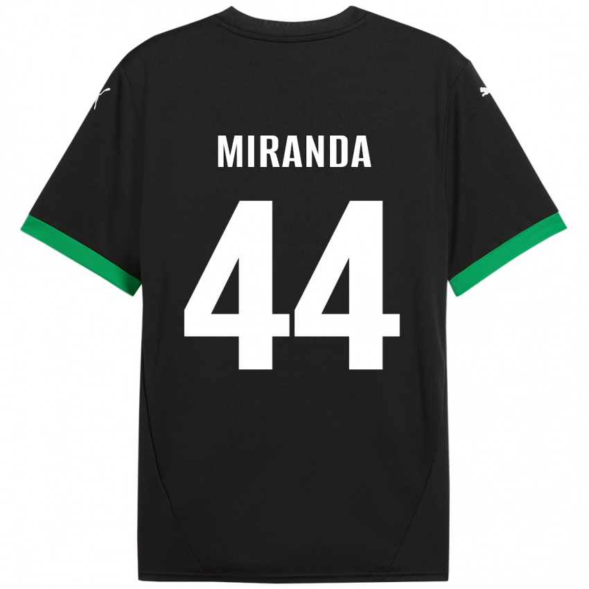 Bambino Maglia Kevin Miranda #44 Nero Verde Scuro Kit Gara Home 2024/25 Maglietta