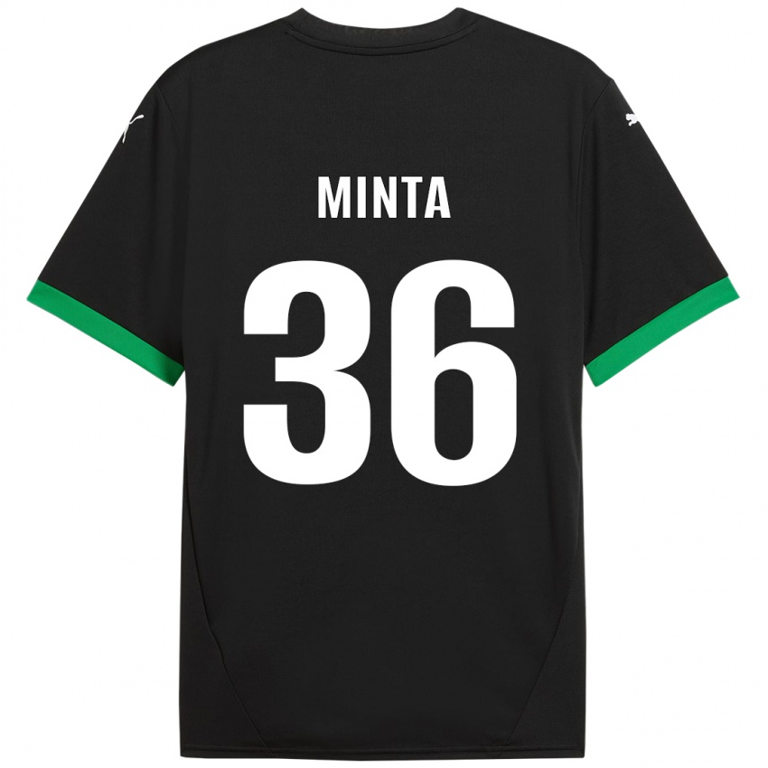 Bambino Maglia Amoako Minta #36 Nero Verde Scuro Kit Gara Home 2024/25 Maglietta