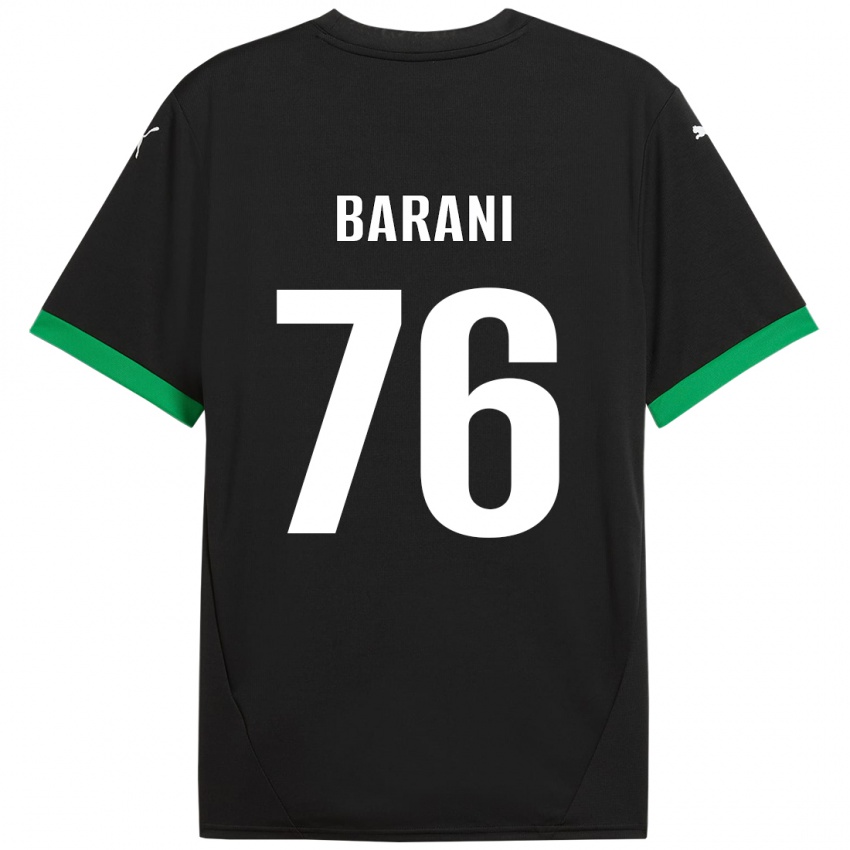 Bambino Maglia Luca Barani #76 Nero Verde Scuro Kit Gara Home 2024/25 Maglietta