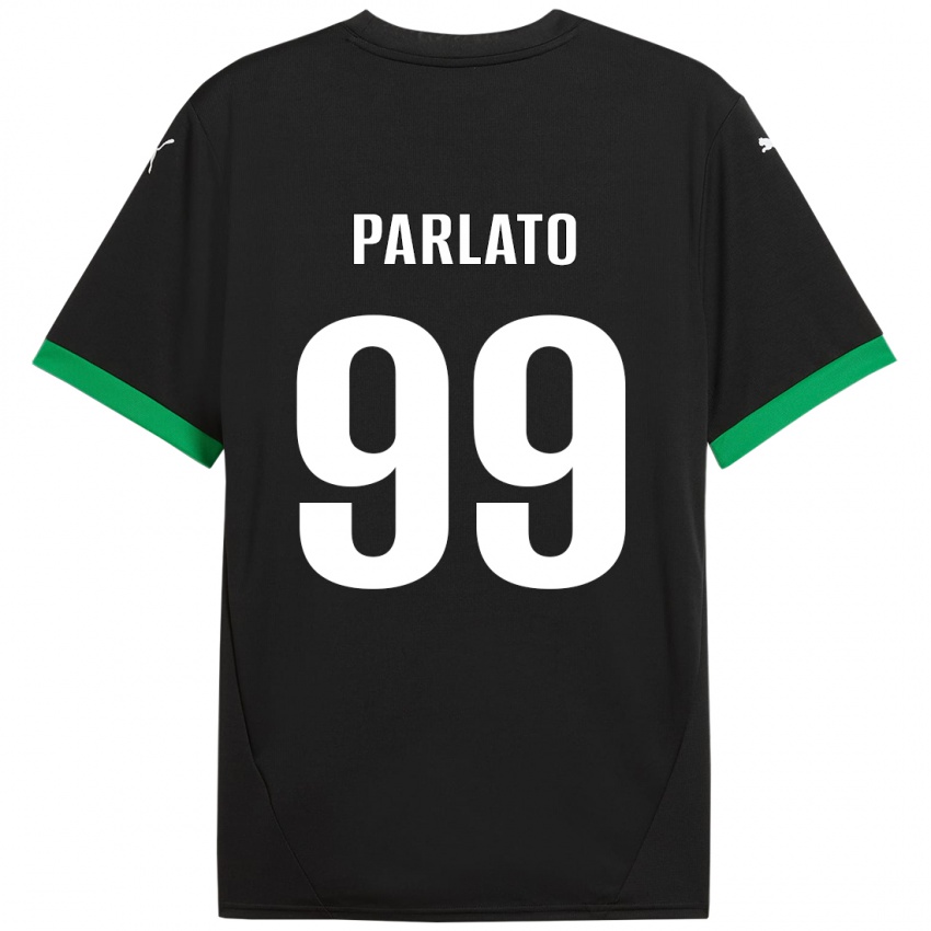 Bambino Maglia Claudio Parlato #99 Nero Verde Scuro Kit Gara Home 2024/25 Maglietta