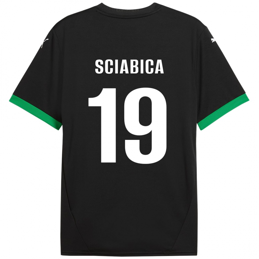 Bambino Maglia Manuela Sciabica #19 Nero Verde Scuro Kit Gara Home 2024/25 Maglietta