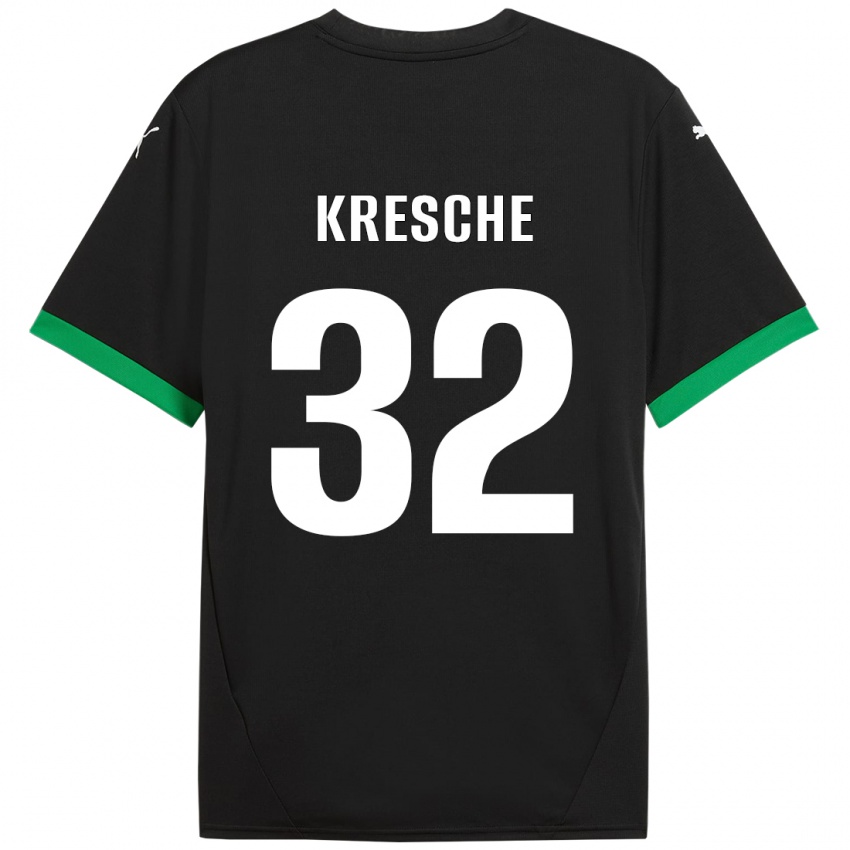 Bambino Maglia Isabella Kresche #32 Nero Verde Scuro Kit Gara Home 2024/25 Maglietta