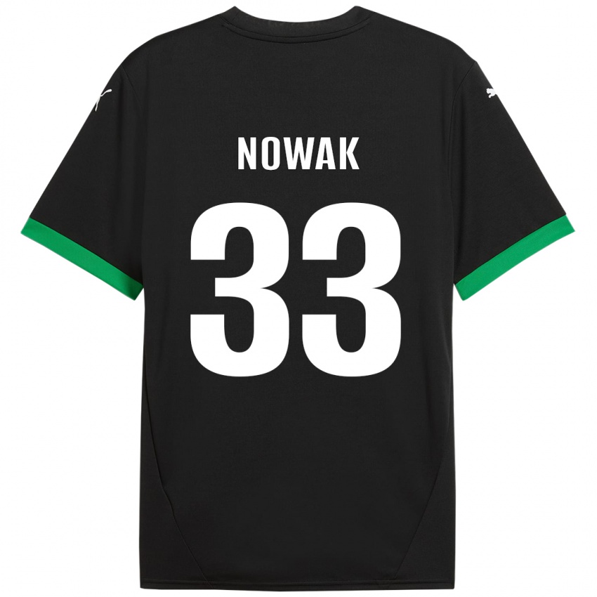 Bambino Maglia Julie Nowak #33 Nero Verde Scuro Kit Gara Home 2024/25 Maglietta