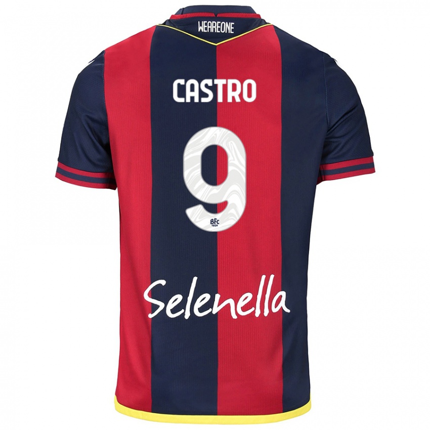 Bambino Maglia Santiago Castro #9 Rosso Blu Reale Kit Gara Home 2024/25 Maglietta