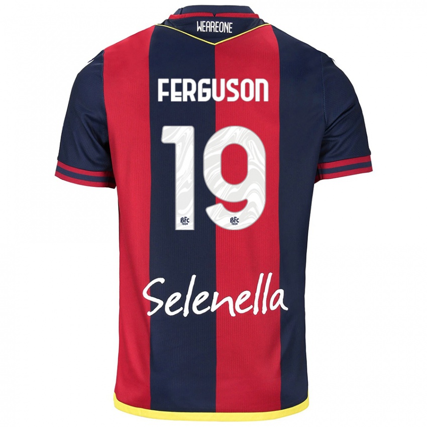 Bambino Maglia Lewis Ferguson #19 Rosso Blu Reale Kit Gara Home 2024/25 Maglietta