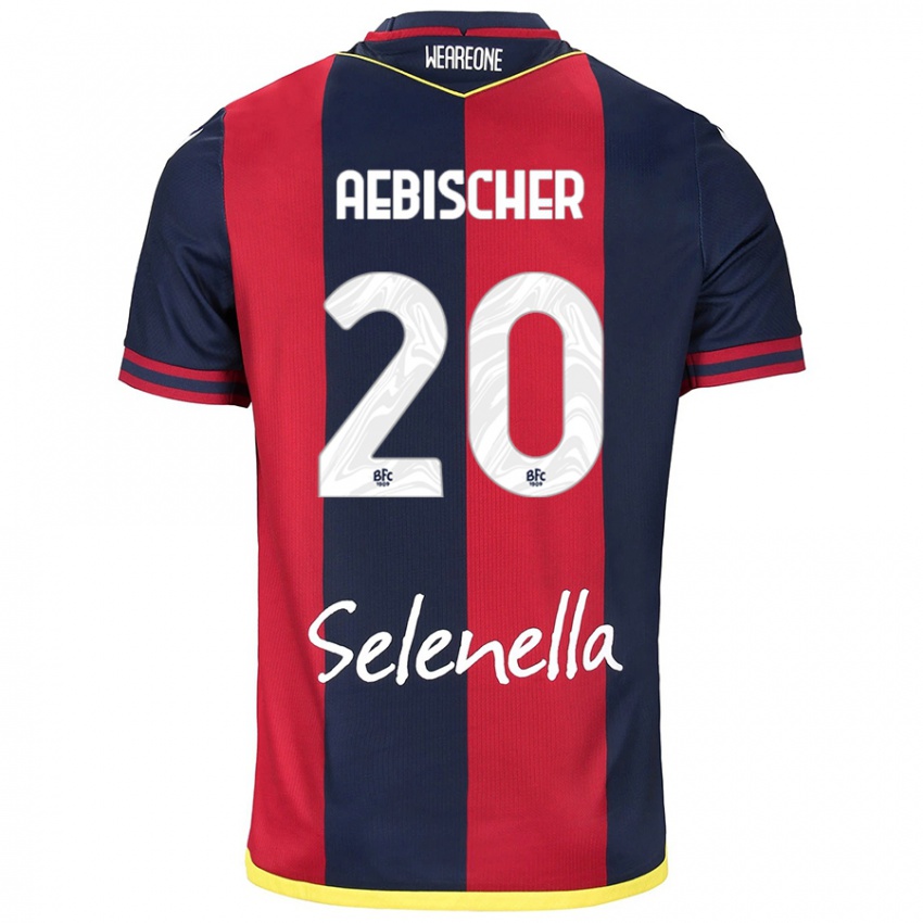 Bambino Maglia Michel Aebischer #20 Rosso Blu Reale Kit Gara Home 2024/25 Maglietta