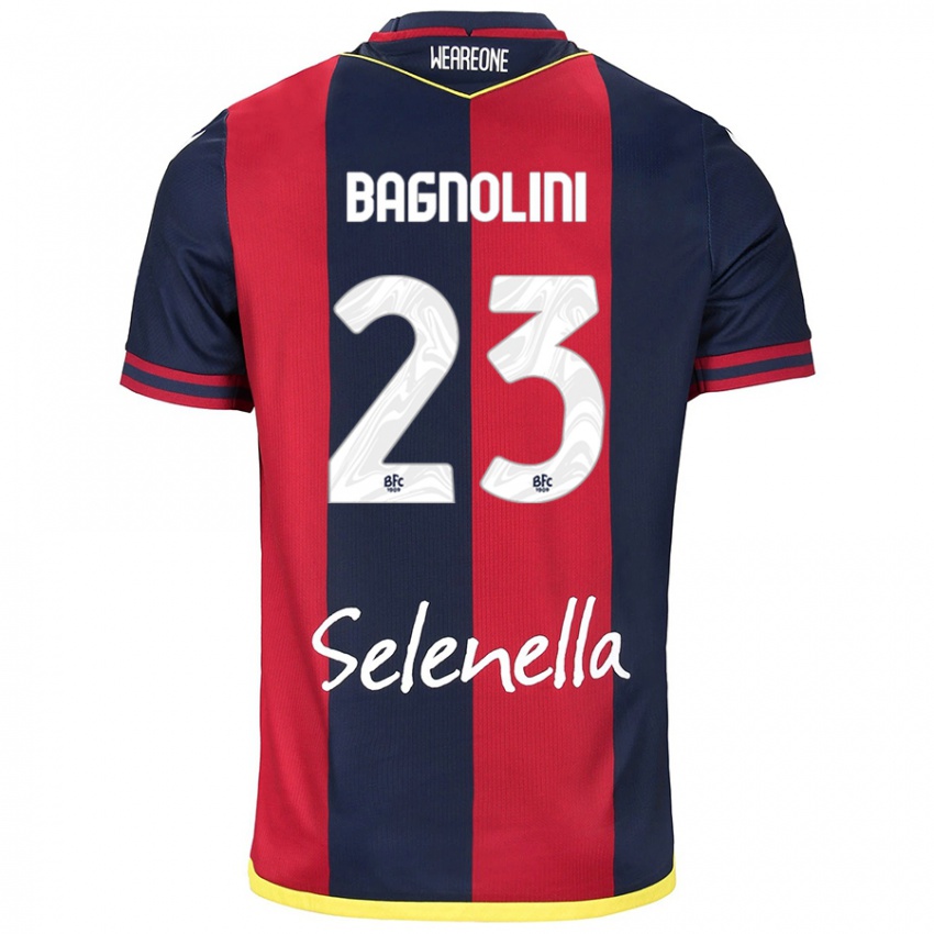 Bambino Maglia Nicola Bagnolini #23 Rosso Blu Reale Kit Gara Home 2024/25 Maglietta