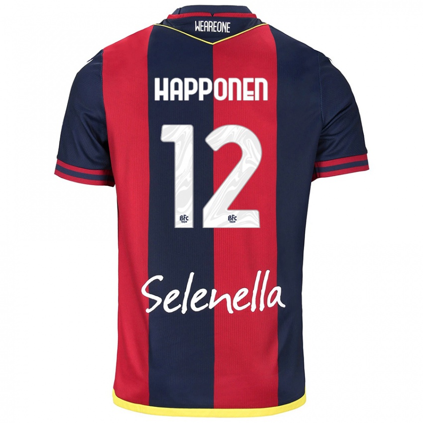 Bambino Maglia Ukko Happonen #12 Rosso Blu Reale Kit Gara Home 2024/25 Maglietta