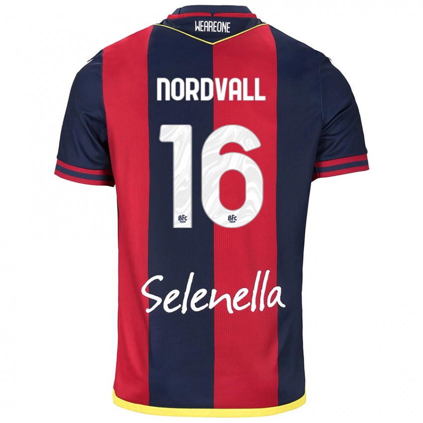 Bambino Maglia Ossian Nordvall #16 Rosso Blu Reale Kit Gara Home 2024/25 Maglietta