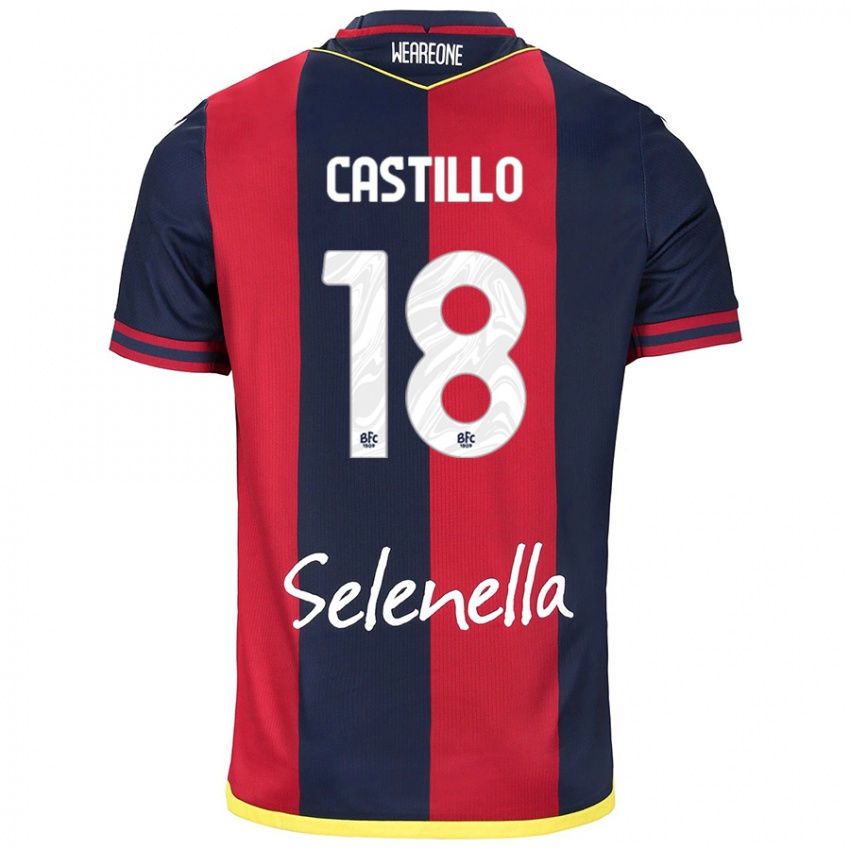 Bambino Maglia Tomas Castillo #18 Rosso Blu Reale Kit Gara Home 2024/25 Maglietta