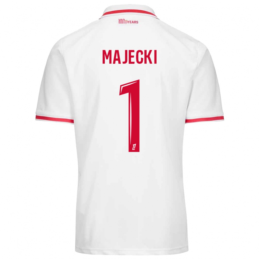 Bambino Maglia Radoslaw Majecki #1 Bianco Rosso Kit Gara Home 2024/25 Maglietta