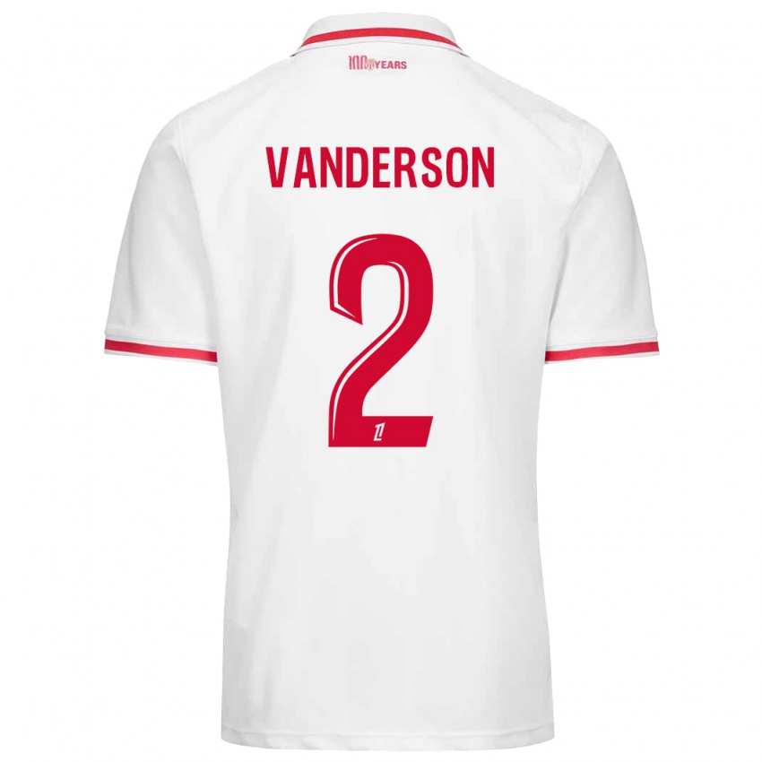 Bambino Maglia Vanderson #2 Bianco Rosso Kit Gara Home 2024/25 Maglietta