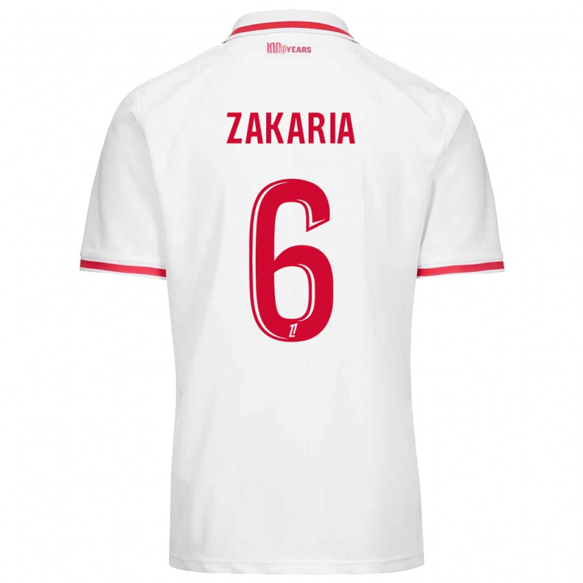 Bambino Maglia Denis Zakaria #6 Bianco Rosso Kit Gara Home 2024/25 Maglietta