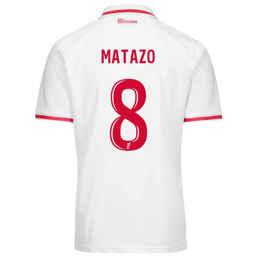 Bambino Maglia Eliot Matazo #8 Bianco Rosso Kit Gara Home 2024/25 Maglietta