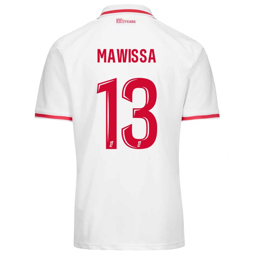 Bambino Maglia Christian Mawissa Elebi #13 Bianco Rosso Kit Gara Home 2024/25 Maglietta