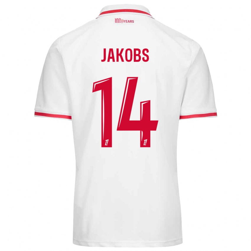 Bambino Maglia Ismail Jakobs #14 Bianco Rosso Kit Gara Home 2024/25 Maglietta