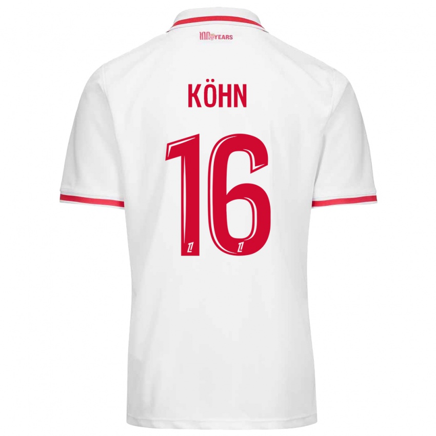 Bambino Maglia Philipp Köhn #16 Bianco Rosso Kit Gara Home 2024/25 Maglietta