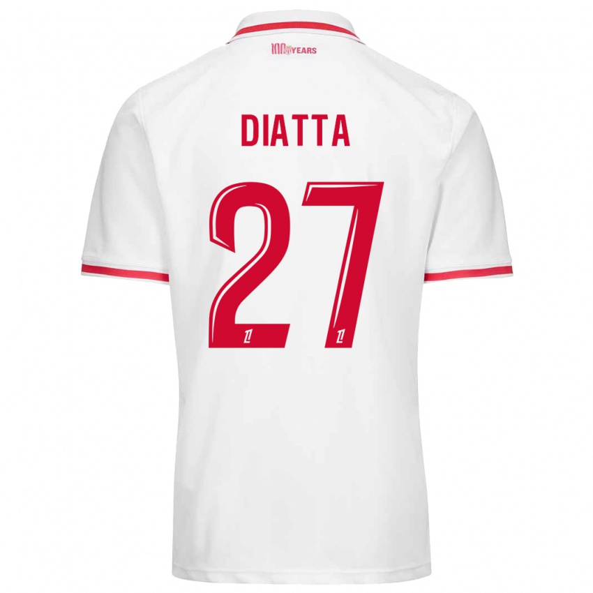 Bambino Maglia Krépin Diatta #27 Bianco Rosso Kit Gara Home 2024/25 Maglietta