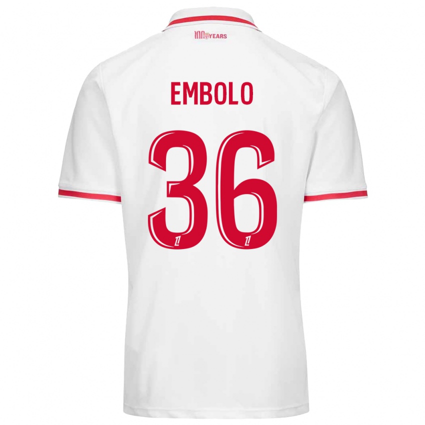 Bambino Maglia Breel Embolo #36 Bianco Rosso Kit Gara Home 2024/25 Maglietta