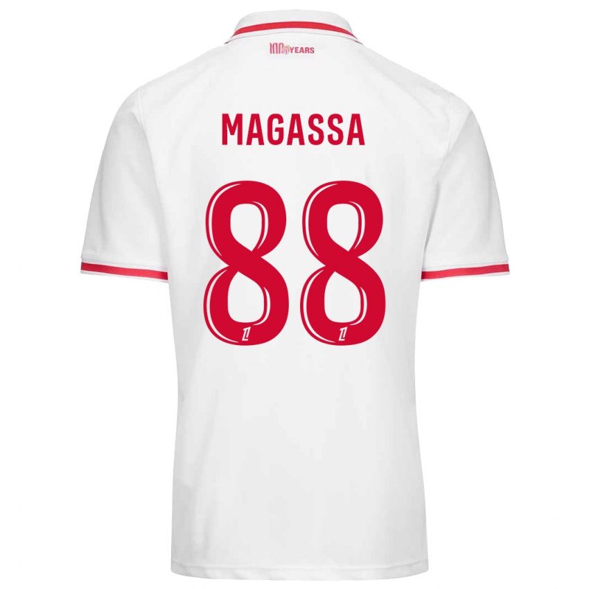 Bambino Maglia Soungoutou Magassa #88 Bianco Rosso Kit Gara Home 2024/25 Maglietta