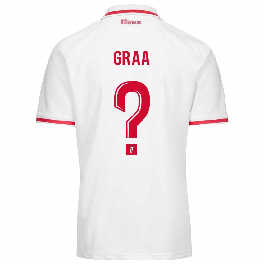 Bambino Maglia Mohamed Graa #0 Bianco Rosso Kit Gara Home 2024/25 Maglietta