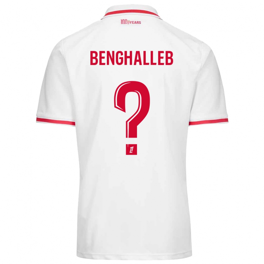 Bambino Maglia Adam Benghalleb #0 Bianco Rosso Kit Gara Home 2024/25 Maglietta