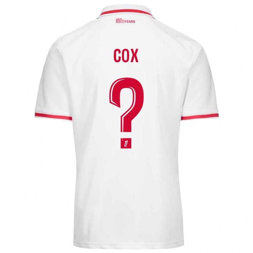 Bambino Maglia Matthew Cox #0 Bianco Rosso Kit Gara Home 2024/25 Maglietta