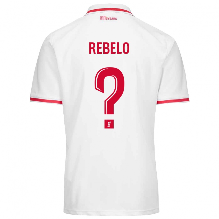 Bambino Maglia Tiago Rebelo #0 Bianco Rosso Kit Gara Home 2024/25 Maglietta