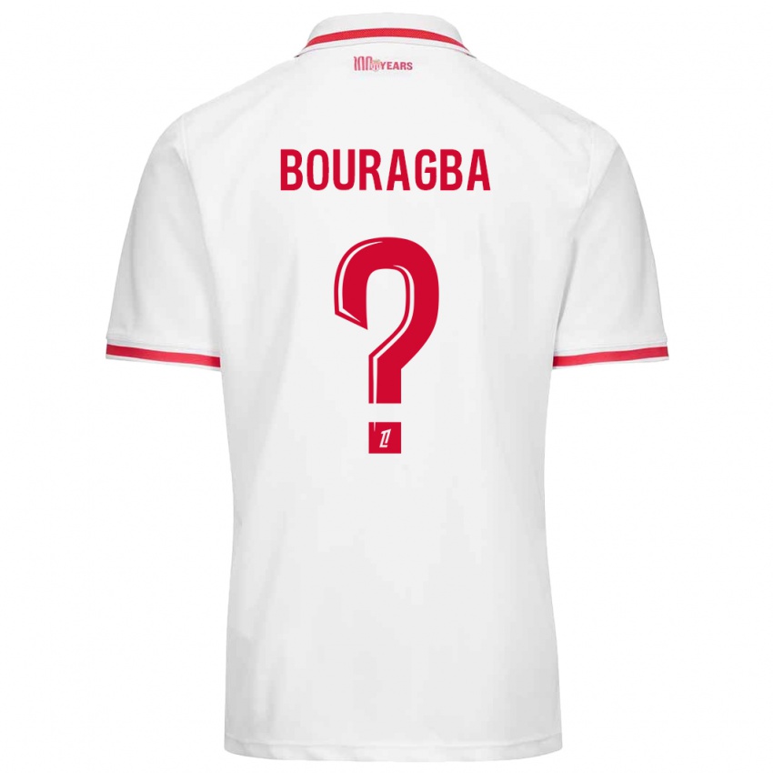 Bambino Maglia Ouanis Bouragba #0 Bianco Rosso Kit Gara Home 2024/25 Maglietta