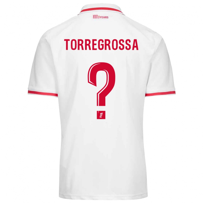 Bambino Maglia Hugo Torregrossa #0 Bianco Rosso Kit Gara Home 2024/25 Maglietta