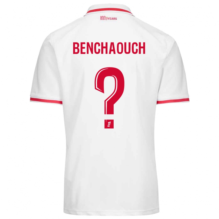 Bambino Maglia Yanis Benchaouch #0 Bianco Rosso Kit Gara Home 2024/25 Maglietta