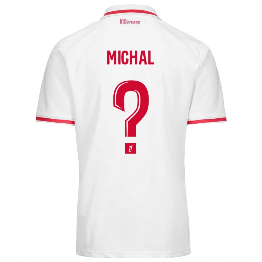 Bambino Maglia Lucas Michal #0 Bianco Rosso Kit Gara Home 2024/25 Maglietta